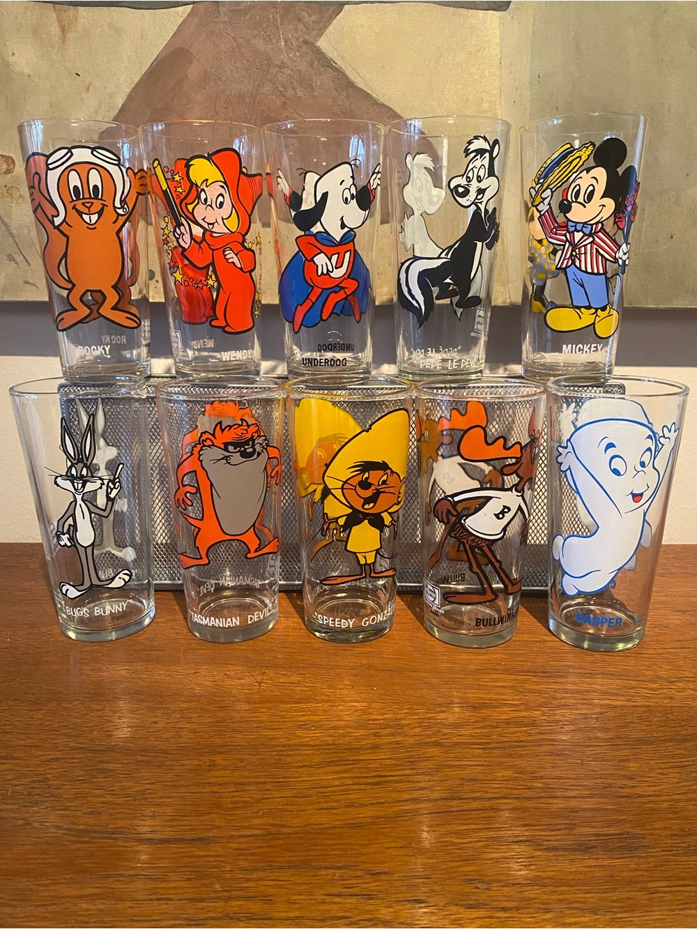 Pepsi Vintage 1970s Cartoon Collector Series Glasses